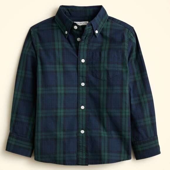 Crewcuts Stretch Poplin Boys Shirt 14 Navy Classic Timeless Academia School NWD - Picture 1 of 15